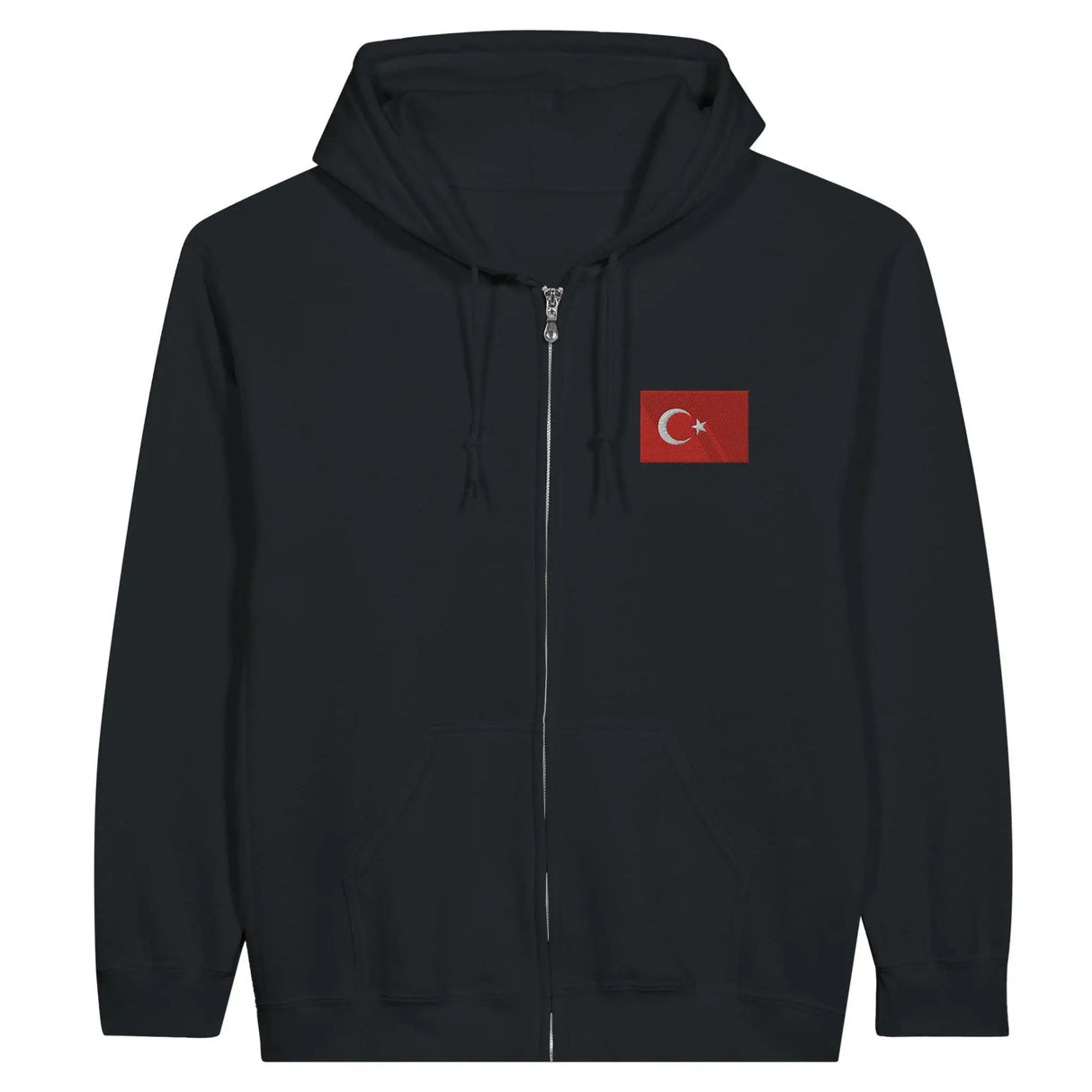 Sweat à capuche turquie coton mélangé broderie couleur