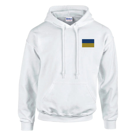 Sweat à capuche ukraine brodé coton mélangé confortable