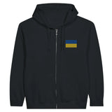 Sweat à capuche ukraine coton mélangé broderie couleur