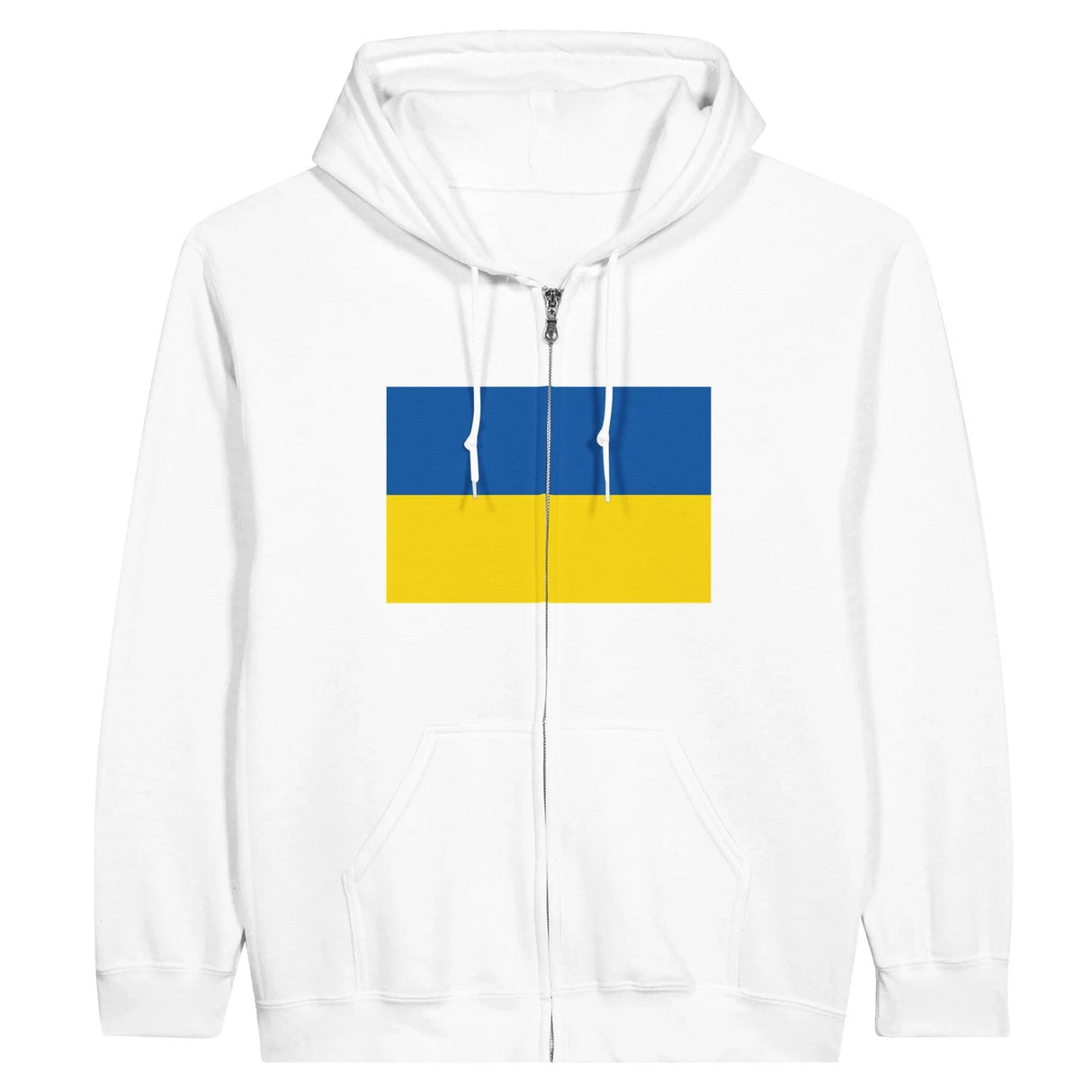 Sweat à capuche ukraine coton mélangé broderie fermeture éclair