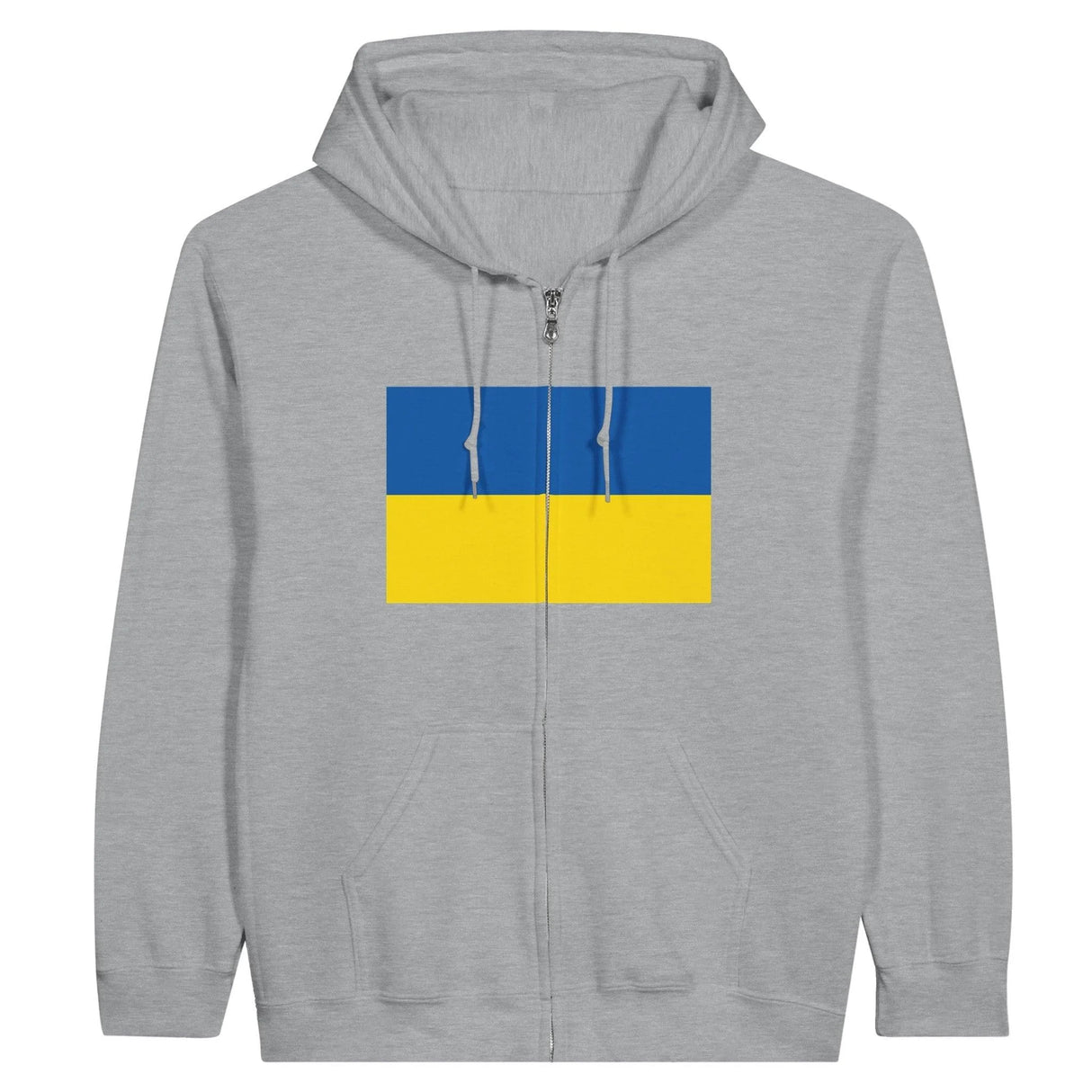 Sweat à capuche ukraine coton mélangé broderie fermeture éclair