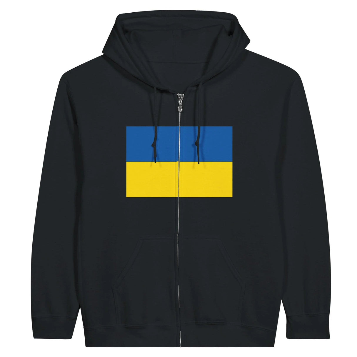 Sweat à capuche ukraine coton mélangé broderie fermeture éclair