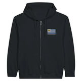 Sweat à capuche uruguay coton mélangé broderie couleur