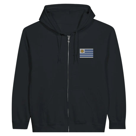 Sweat à capuche uruguay coton mélangé broderie couleur