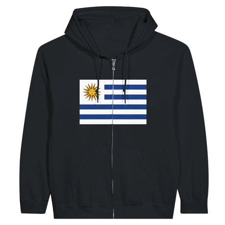 Sweat à capuche uruguay coton mélangé fermeture éclair