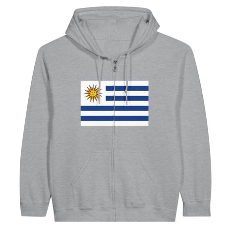 Sweat à capuche uruguay coton mélangé fermeture éclair