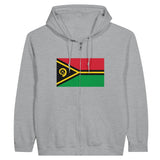 Sweat à capuche vanuatu coton mélangé fermeture éclair