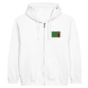Sweat à capuche zambie broderie couleur coton mélangé