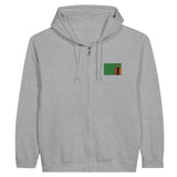 Sweat à capuche zambie broderie couleur coton mélangé
