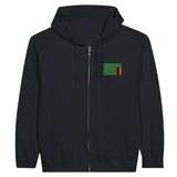 Sweat à capuche zambie broderie couleur coton mélangé