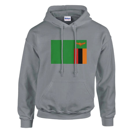 Sweat à capuche zambie coton mélangé broderie couleur