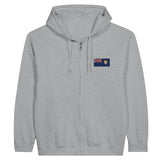 Sweat à capuche zippé anguilla broderie couleur coton