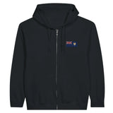 Sweat à capuche zippé anguilla broderie couleur coton