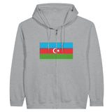 Sweat à capuche zippé azerbaïdjan coton mélangé brodé