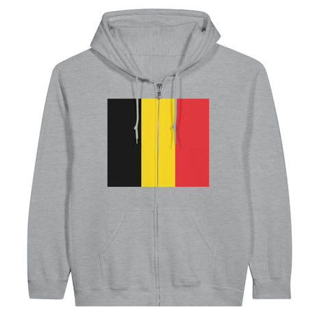 Sweat à capuche zippé belgique coton mélangé confort optimal