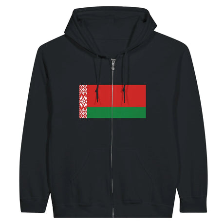 Sweat à capuche zippé biélorussie coton mélangé