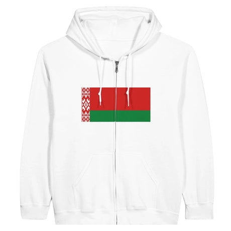 Sweat à capuche zippé biélorussie coton mélangé