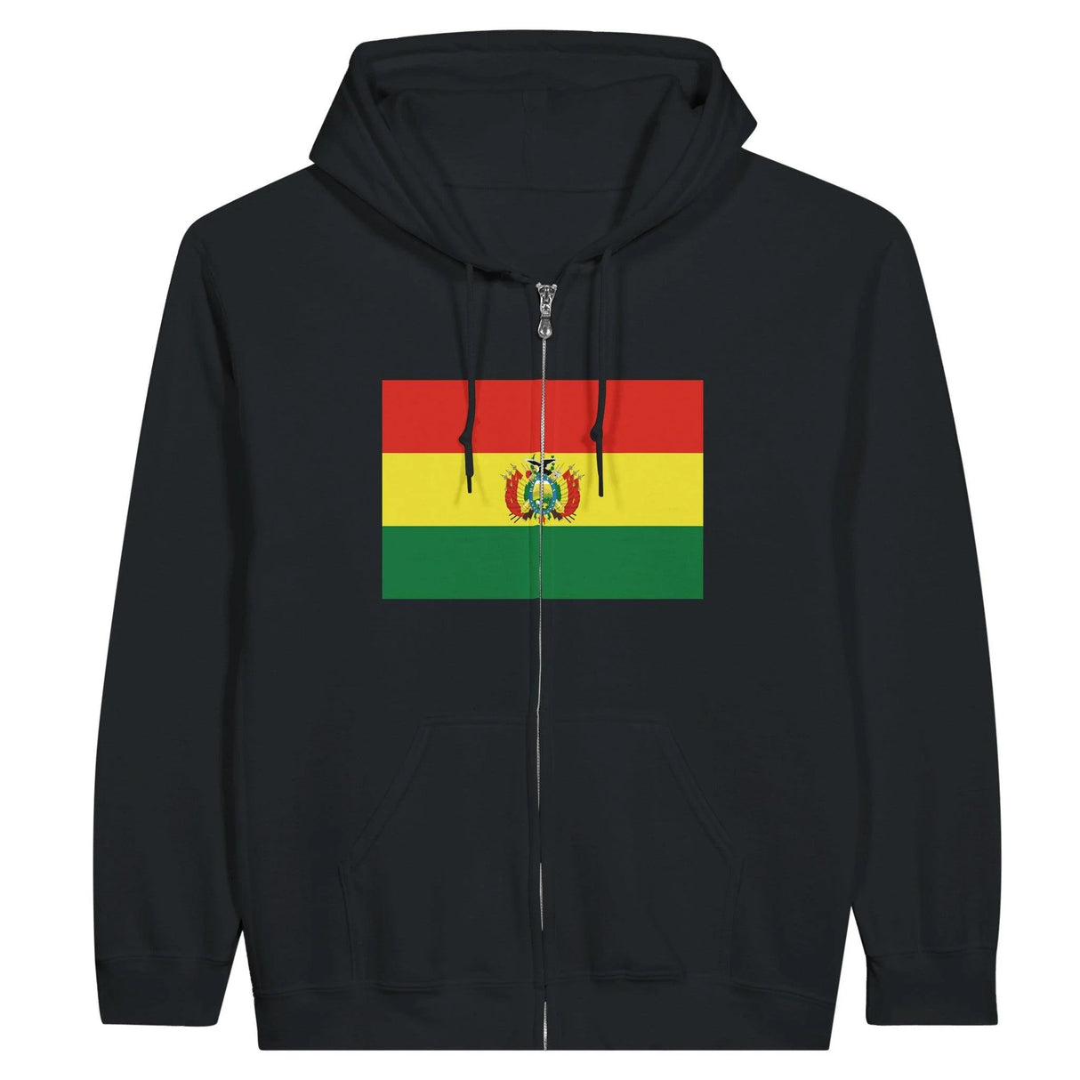 Sweat à capuche zippé bolivie coton broderie confort optimal