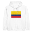 Sweat à capuche zippé colombie coton mélangé broderie