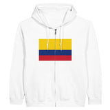 Sweat à capuche zippé colombie coton mélangé broderie