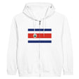 Sweat à capuche zippé costa rica coton mélangé broderie