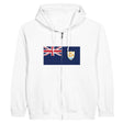 Sweat à capuche zippé drapeau anguilla coton mélangé
