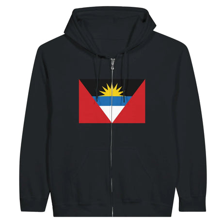 Sweat à capuche zippé drapeau antigua coton mélangé
