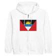 Sweat à capuche zippé drapeau antigua coton mélangé