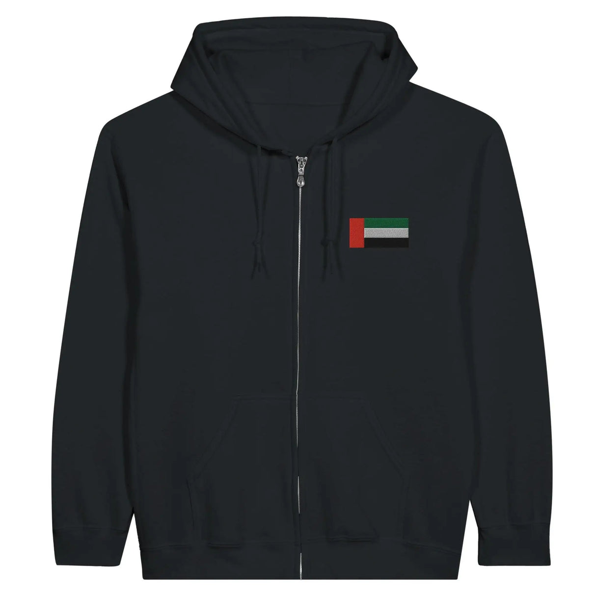 Sweat à capuche zippé émirats arabes unis coton brodé