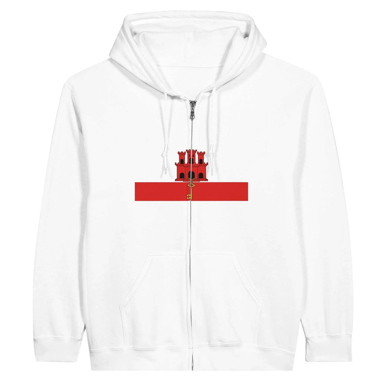 Sweat à capuche zippé gibraltar coton mélangé broderie