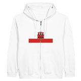 Sweat à capuche zippé gibraltar coton mélangé broderie