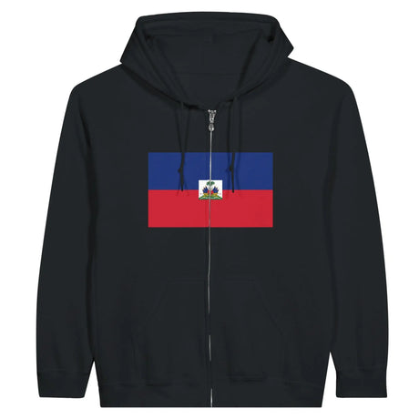 Sweat à capuche zippé haïti coton mélangé broderie
