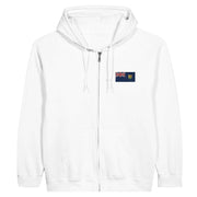 Sweat à capuche zippé îles turques-et-caïques brodé coton