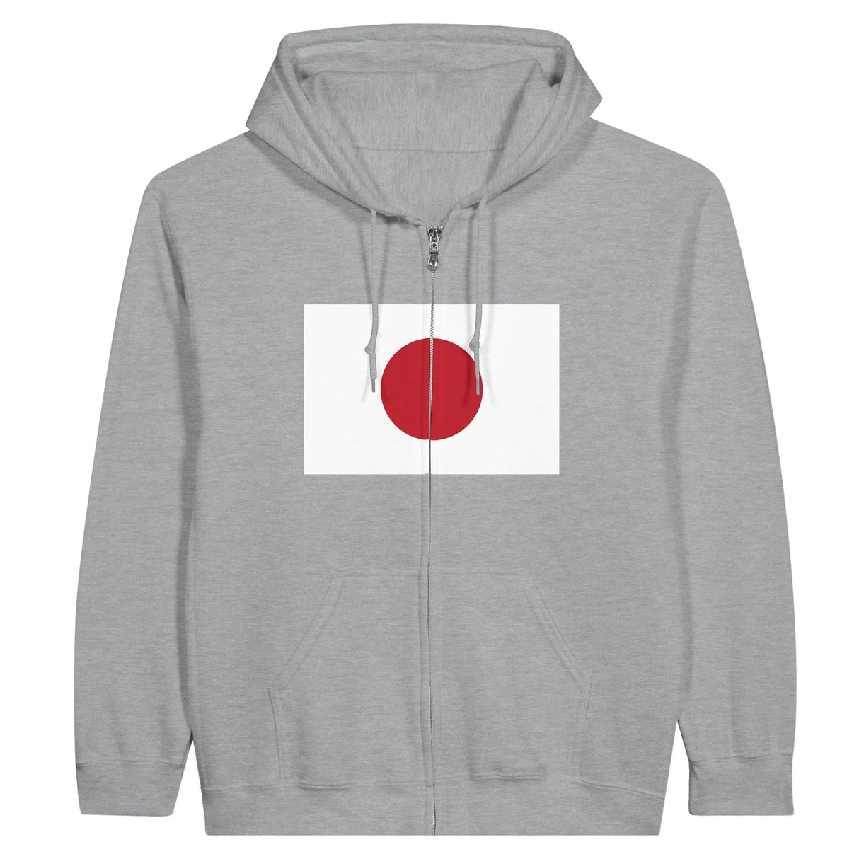 Sweat à capuche zippé japon coton mélangé broderie