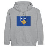 Sweat à capuche zippé kosovo coton mélangé résistance accrue