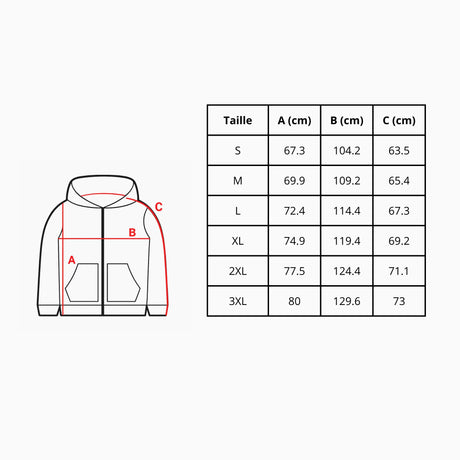 Sweat à capuche zippé pologne coton mélangé brodé