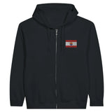 Sweat à capuche zippé polynésie française broderie coton