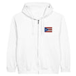 Sweat à capuche zippé porto rico broderie coton mélangé