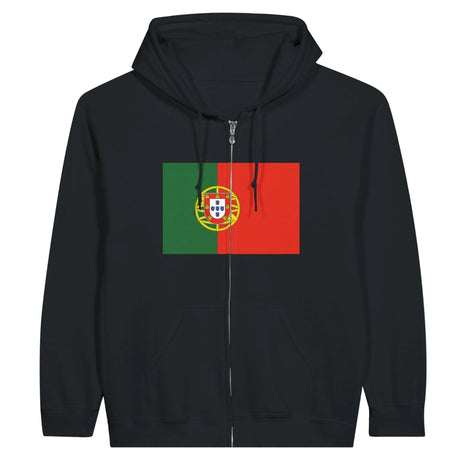 Sweat à capuche zippé portugal coton broderie confort optimal
