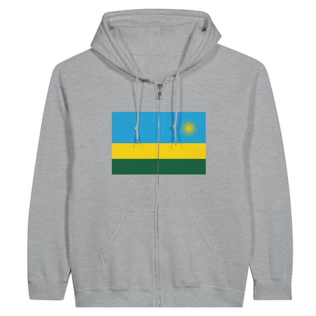 Sweat à capuche zippé rwanda coton mélangé confort optimal