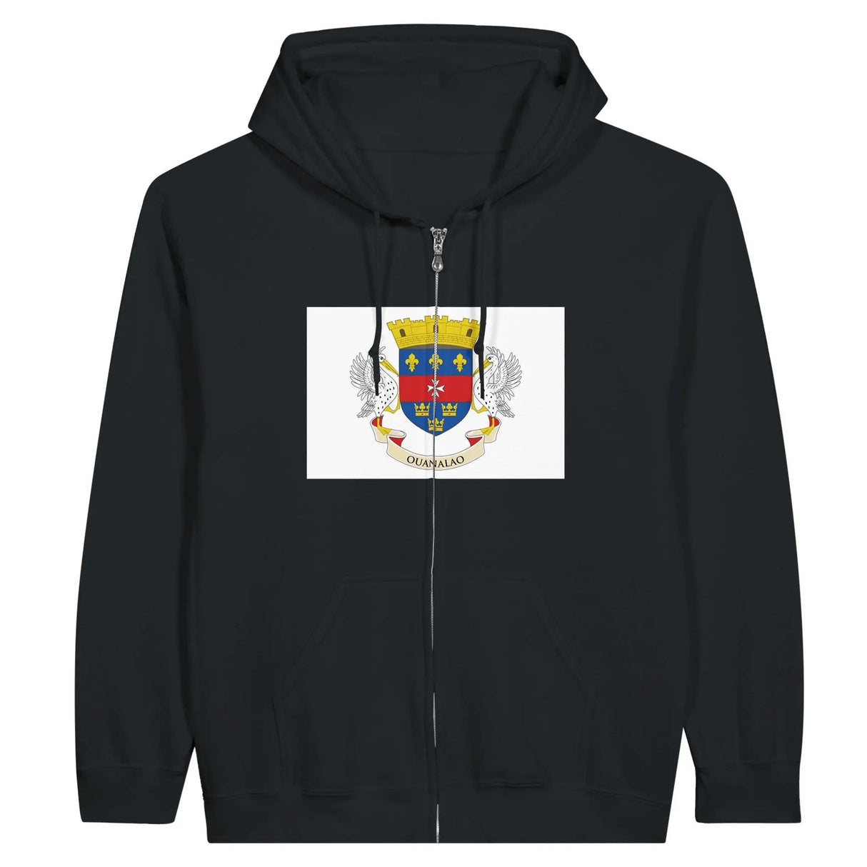 Sweat à capuche zippé saint-barthélemy coton broderie