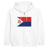 Sweat à capuche zippé saint-martin coton mélangé confort