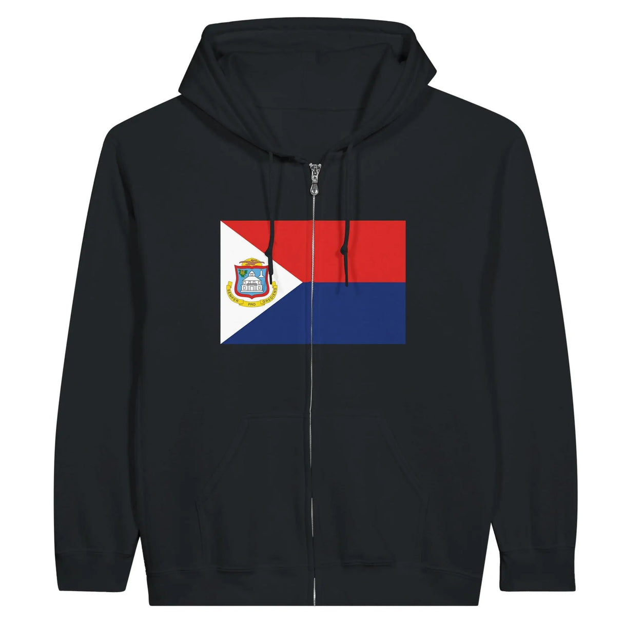 Sweat à capuche zippé saint-martin coton mélangé confort