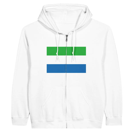 Sweat à capuche zippé sierra leone coton mélangé brodé