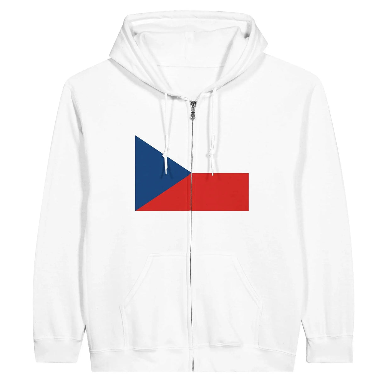Sweat à capuche zippé tchéquie coton mélangé brodé