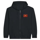 Sweat à capuche zippé viêt nam coton broderie couleur