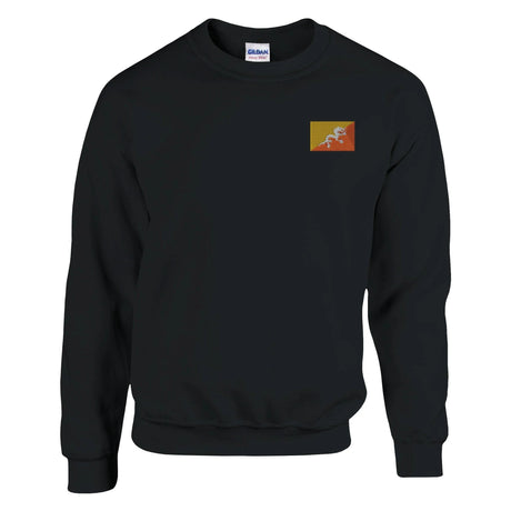 Sweat-shirt bhoutan broderie couleur en coton mélangé