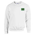 Sweat-shirt brésil coton mélangé broderie couleur