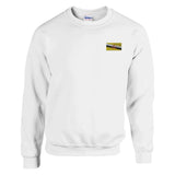 Sweat-shirt brunei broderie couleur en coton mélangé doux