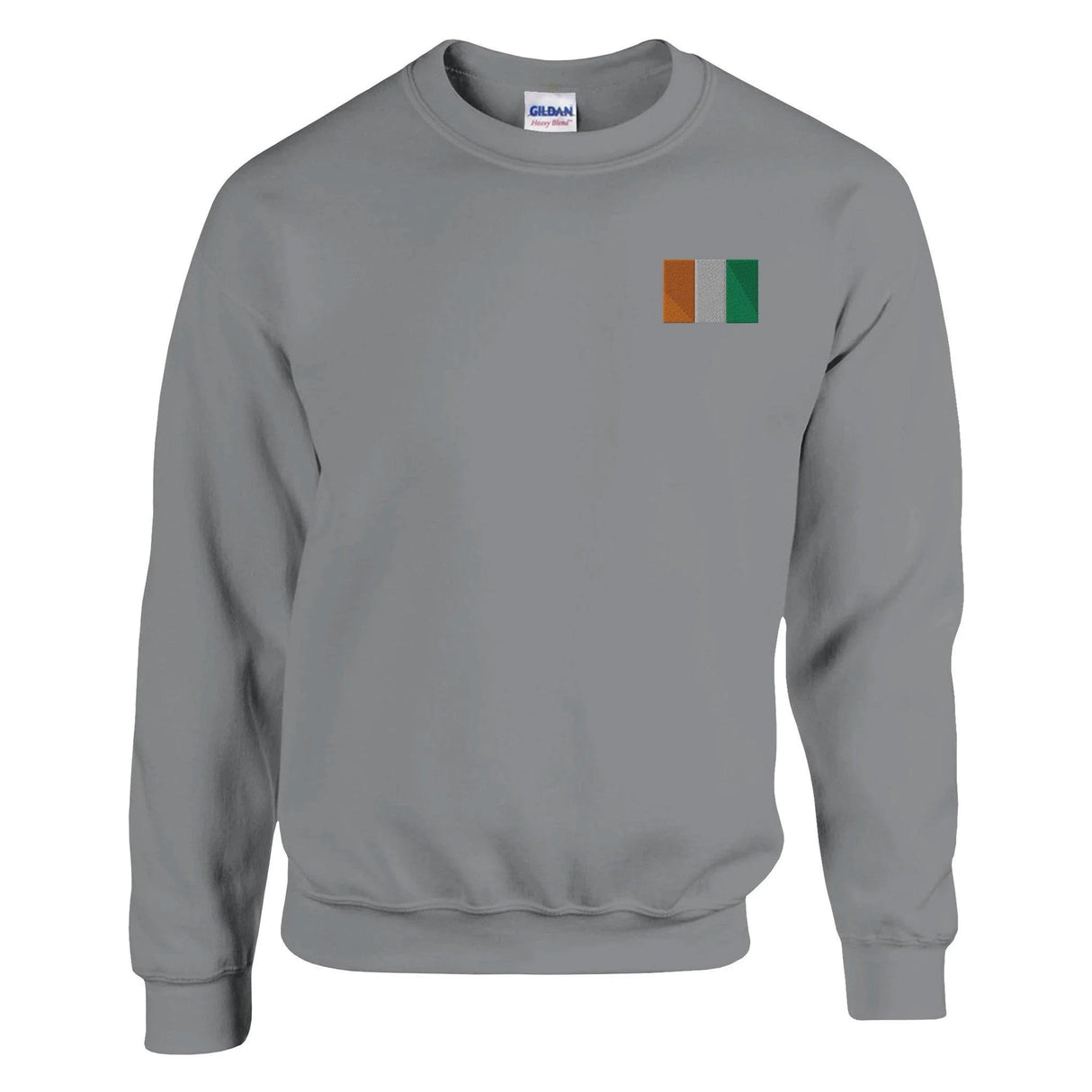 Sweat-shirt côte d’ivoire broderie couleur coton mélangé
